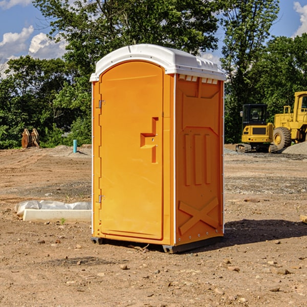 how often are the portable restrooms cleaned and serviced during a rental period in Kohls Ranch